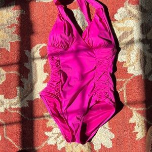 Spanx size 8 one piece halter.